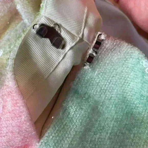 New Stine Goya Arwen Multicolor Pastel Ombre Sequin Midi Skirt Size Medium - Picture 7 of 9